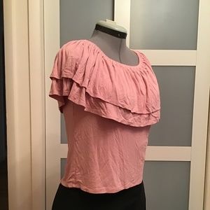 Rebecca Minkoff Ruffle Top Size M/S light pink